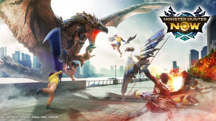 Tela inicial da atualização Monster Hunter Happy Hunting