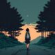 backpacker, road, walk