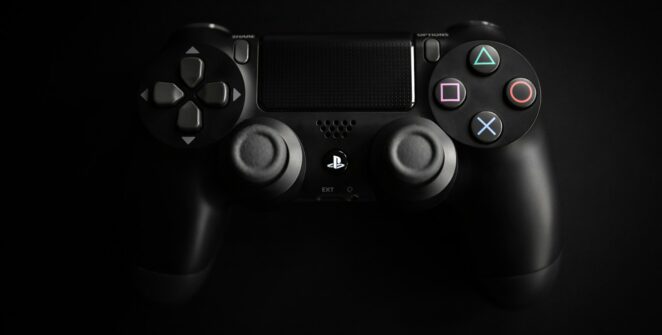 black sony ps 4 game controller