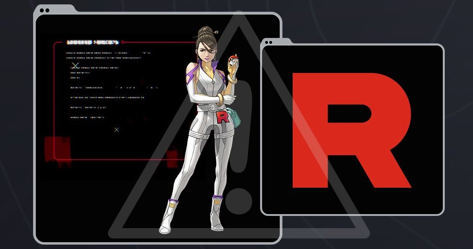 Uma mulher de uniforme branco com o logotipo do foguete da equipe fica no meio de uma tela de dados