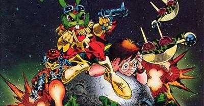 A capa de Echo of FuturePast #3 mostra Toad Troopers, Bucky O'Hare, Ducky de olho morto e Willy de Bucky O'Hare