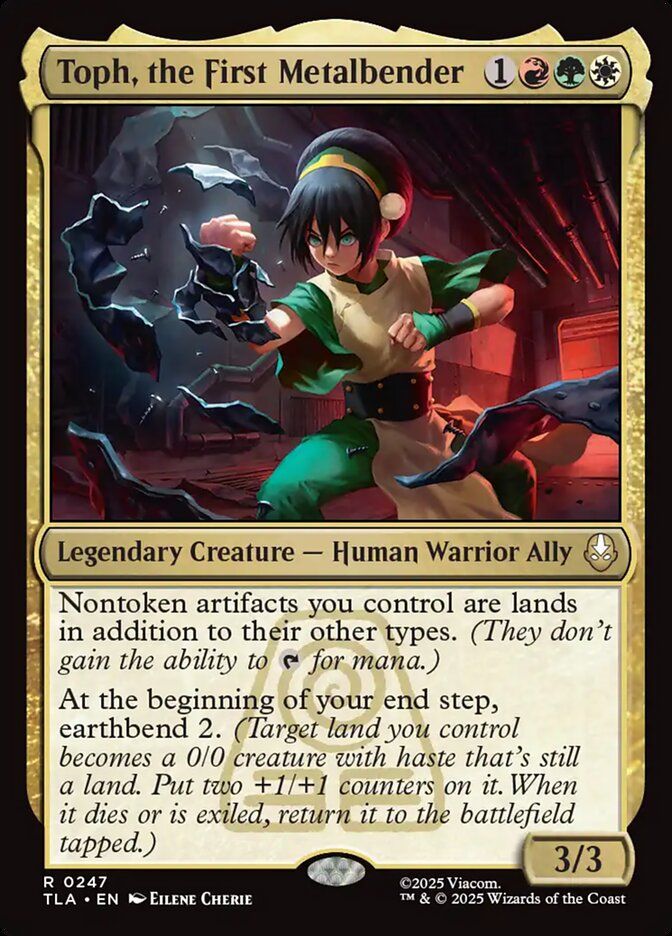 Uma imagem da magia: o cartão de coleta intitulado Toph, o primeiro Metalbender.