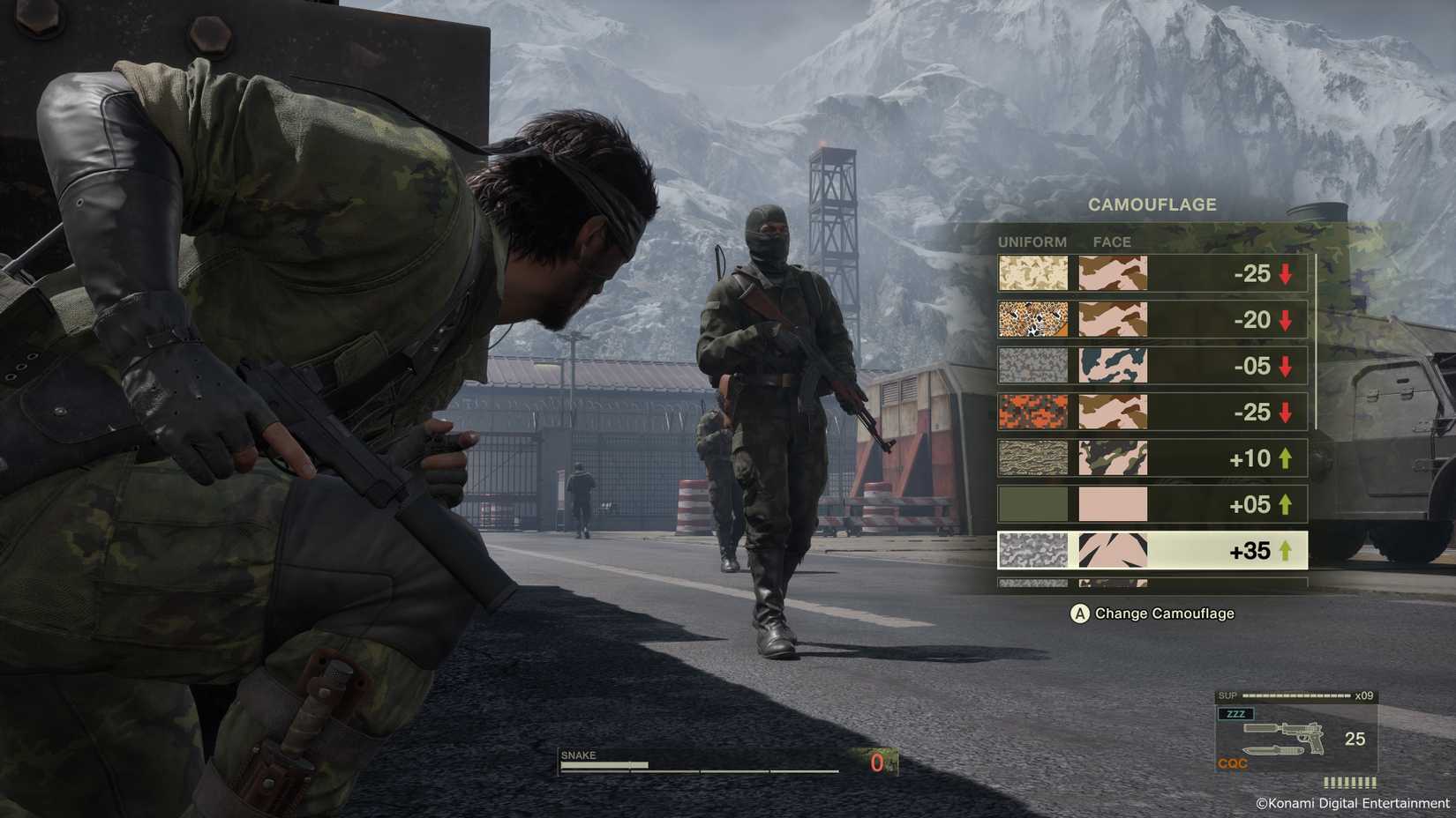 Menu camuflado