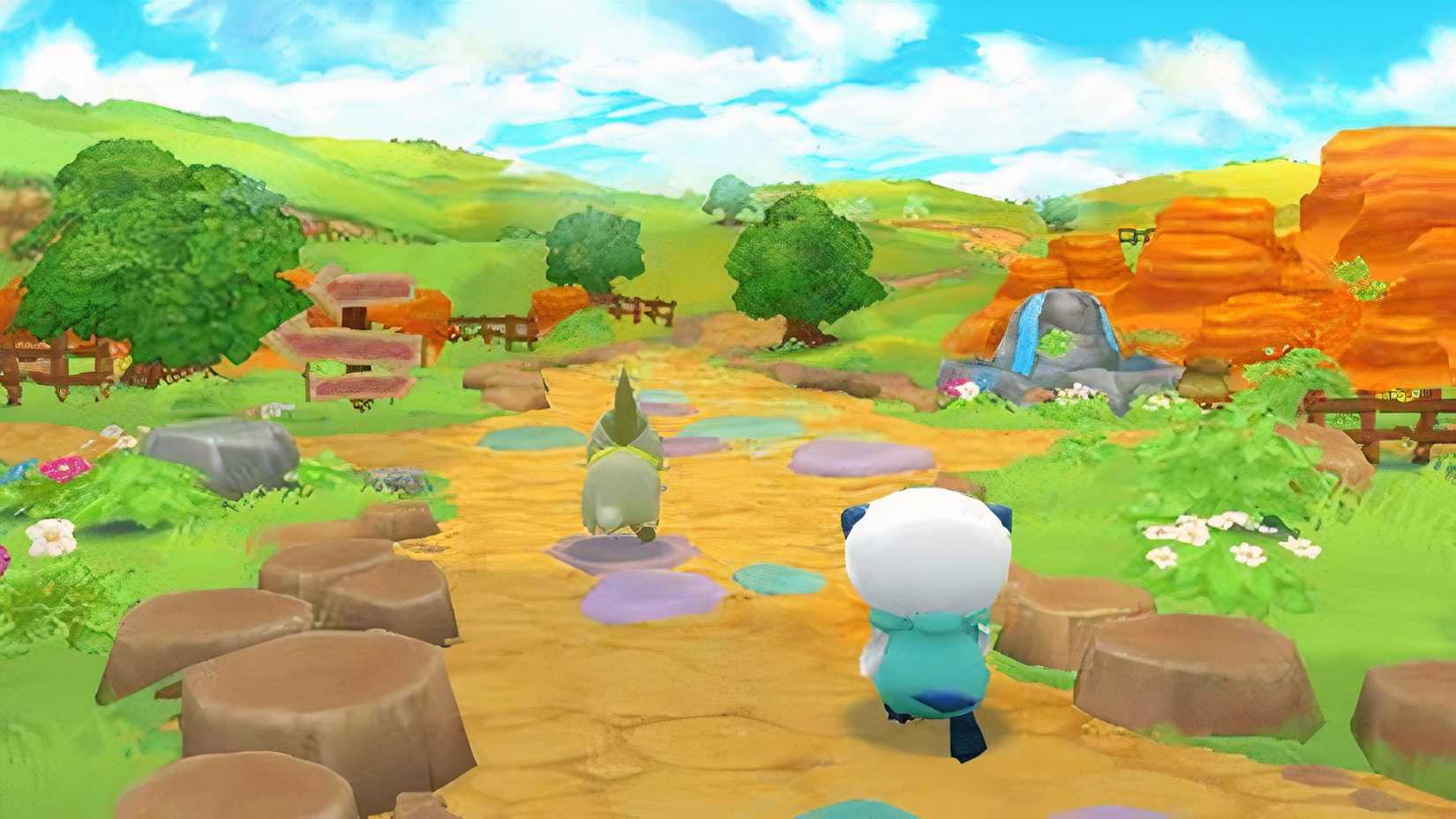 Axew e Oshawatt partindo em uma aventura