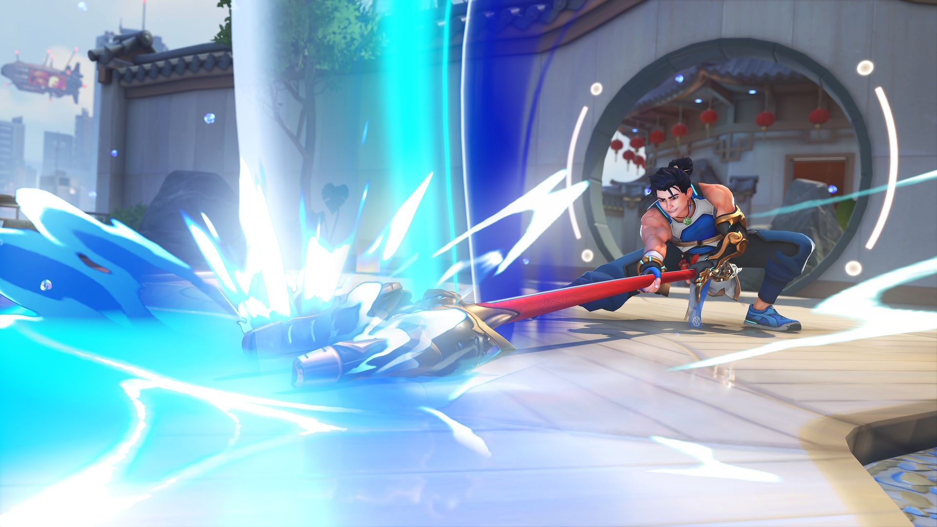 Wuyang em Overwatch 2, batendo sua equipe e criando uma pequena onda