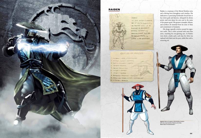 Arte de Raiden em Mortal Kombat: Vitória impecável