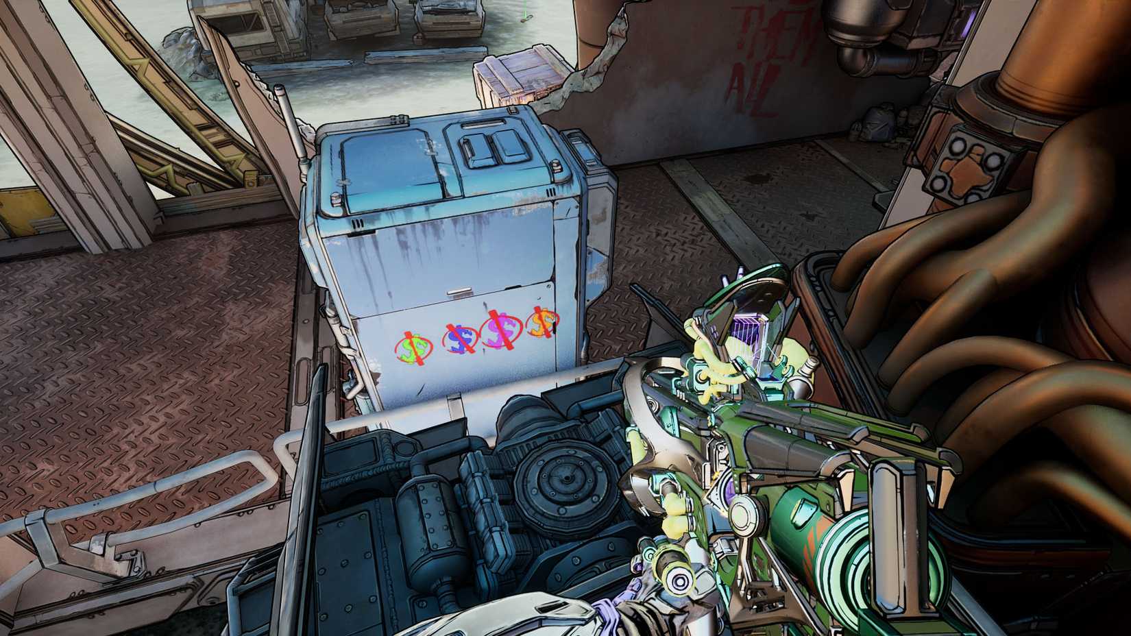 Uma captura de tela Borderlands 4 mostrando a localização do quinto código no "Vender da linha" busca