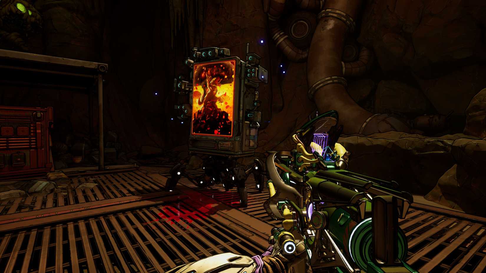 Uma captura de tela Borderlands 4 mostrando a lendária máquina de venda automática