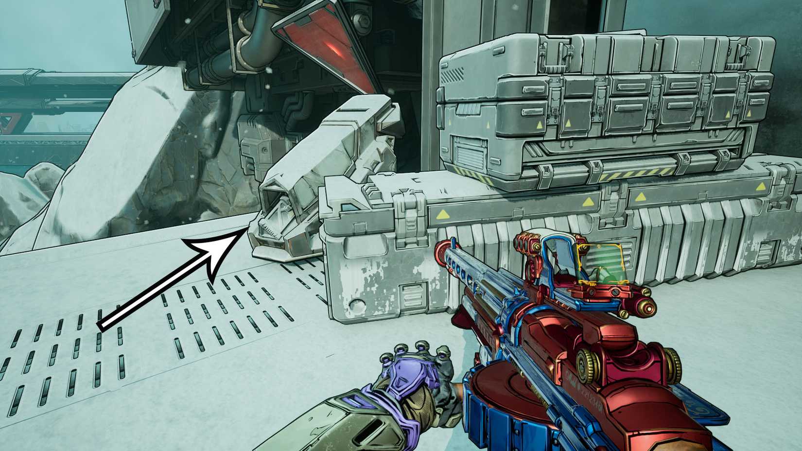 Uma captura de tela Borderlands 4 mostrando onde os jogadores encontram o Locust Vial para o Wireworks Bunker