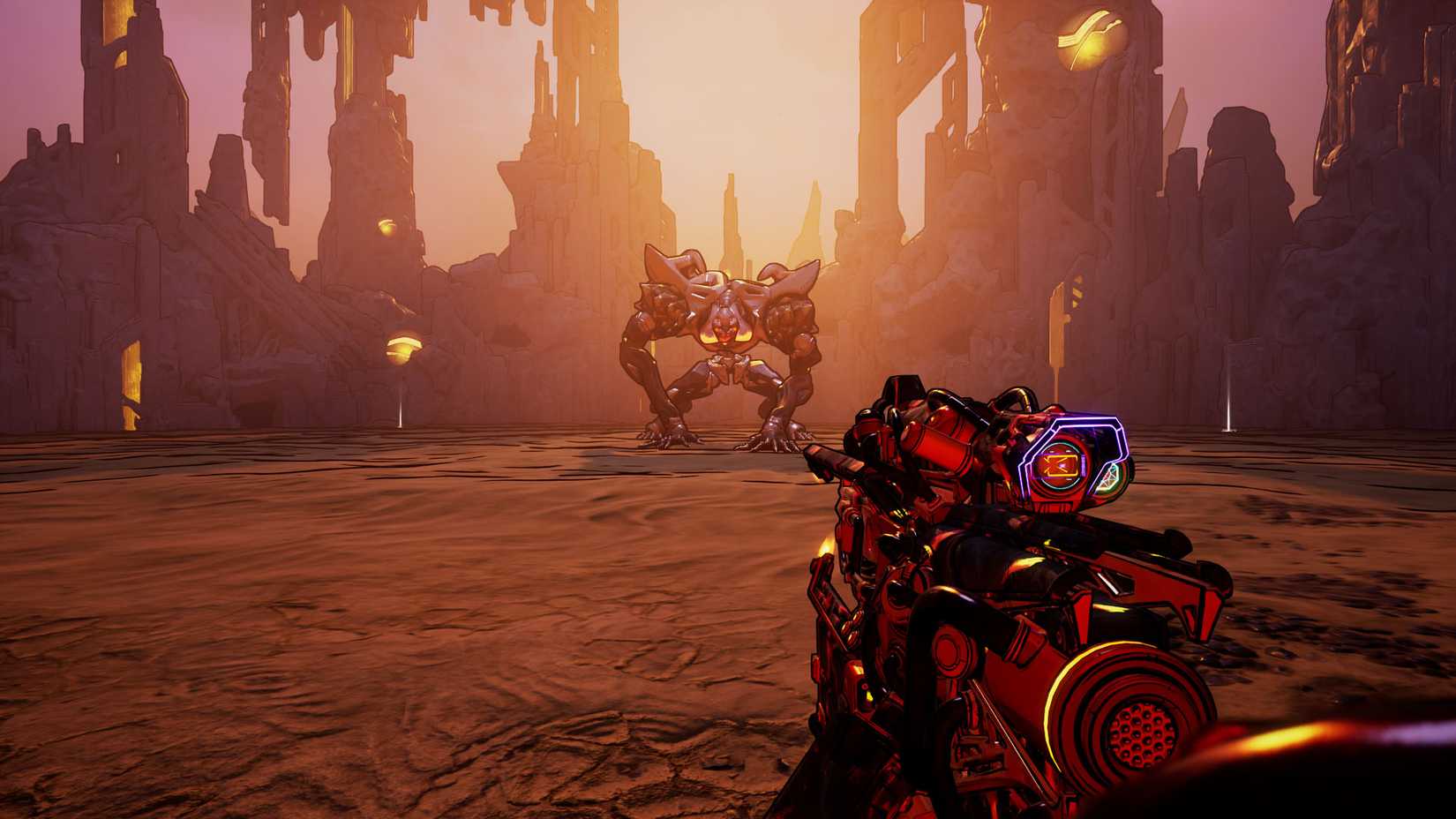 A Borderlands 4 ScreenShot Showign Radix, o chefe que você luta no carcá
