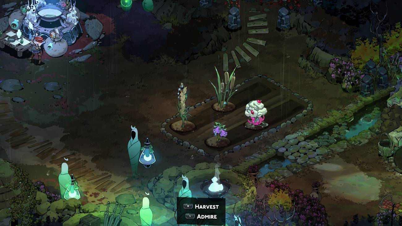 Melinoe fica ao lado de uma fazenda em Hades 2