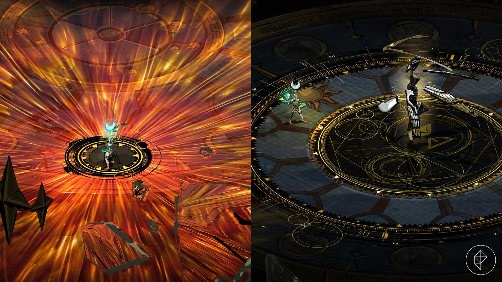 Os ataques instantâneos de Chronos na segunda fase da batalha de chefes em Hades 2.