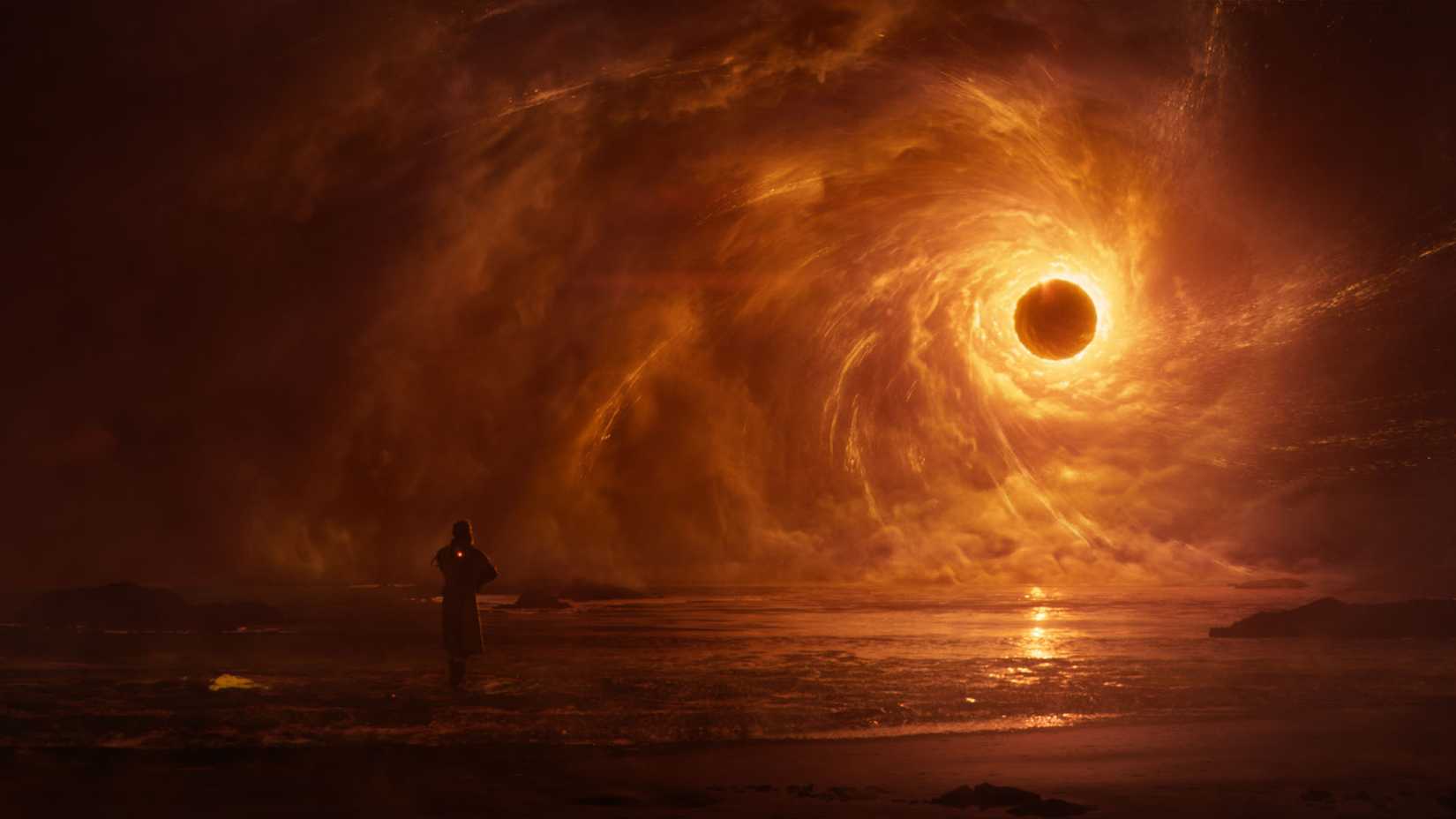 Uma imagem oficial de Saros mostrando os céus da carca
