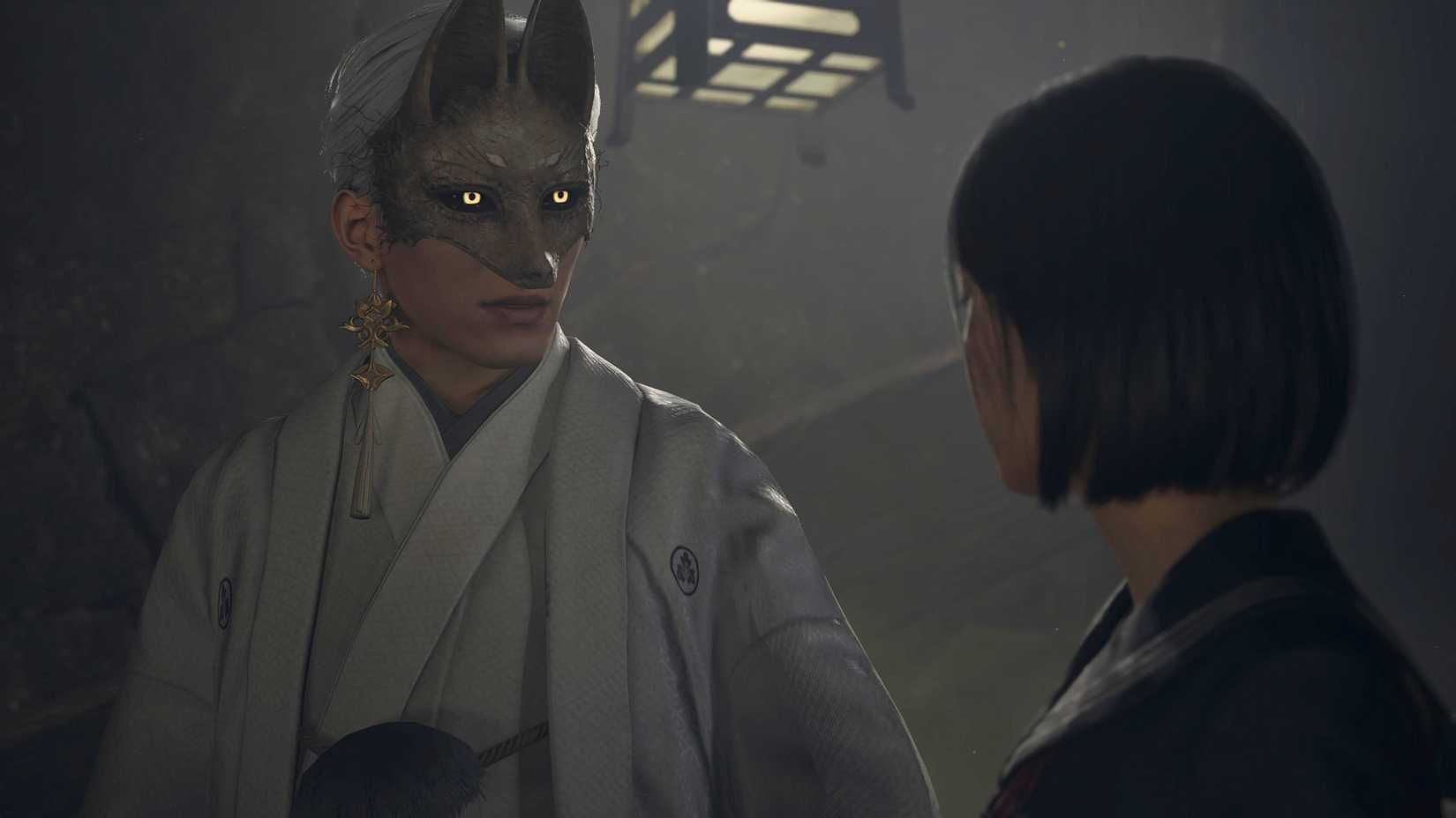 Fox Mask e Hinako em Silent Hill F