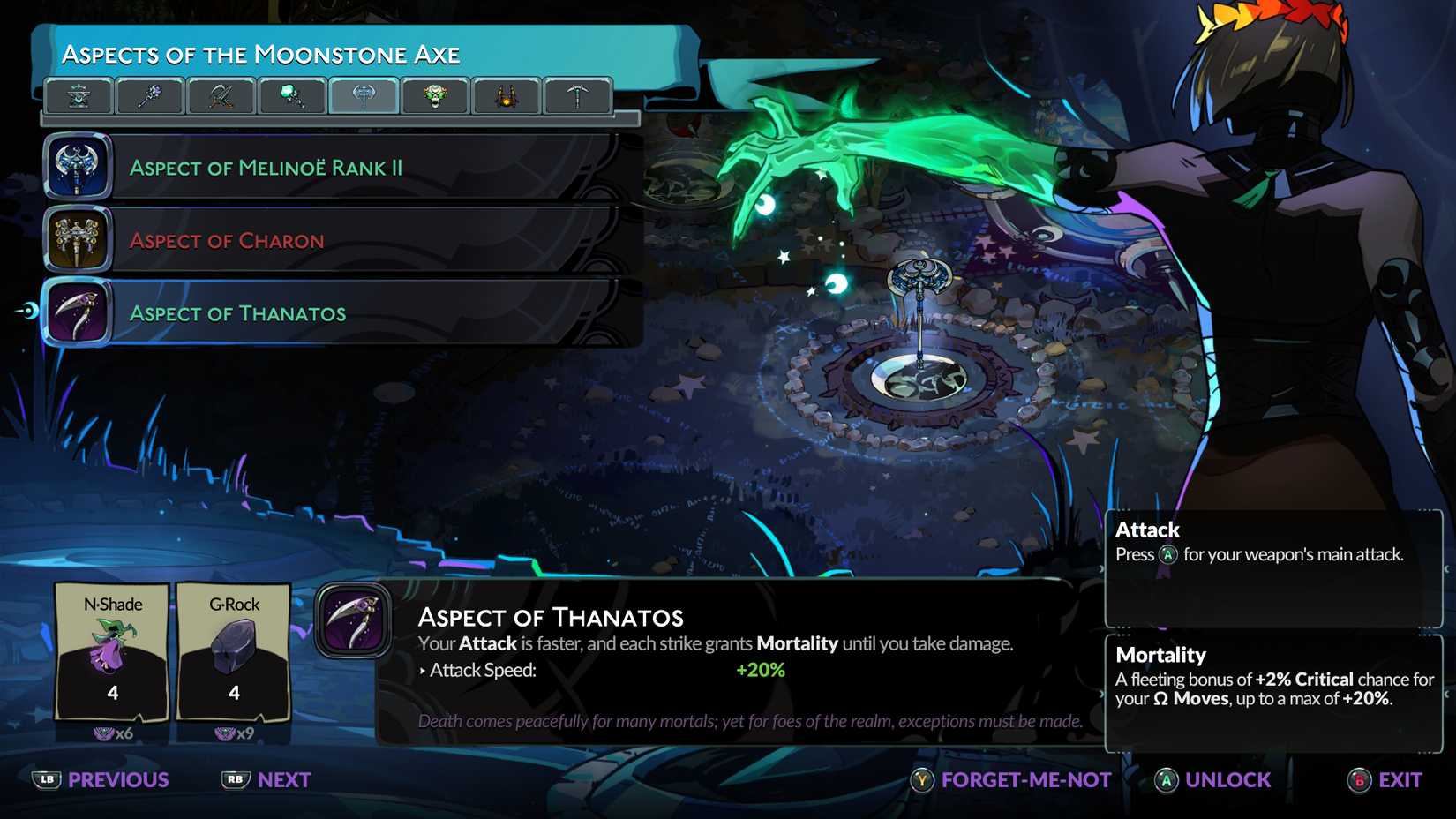Uma receita de artesanato que usa Glassrock no Hades 2.