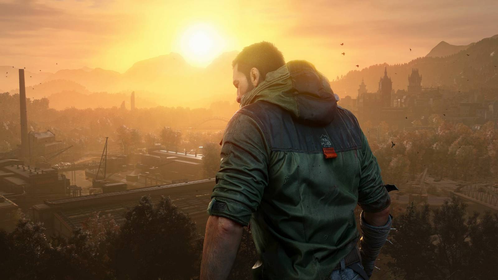O Sr. Dying Light olha dramaticamente para o pôr do sol e pensa na luz que está morrendo no mapa interativo da besta com todos os ícones e locais