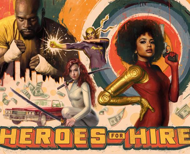 Heroes for Hire Poster da MTG Marvel Promocional Art