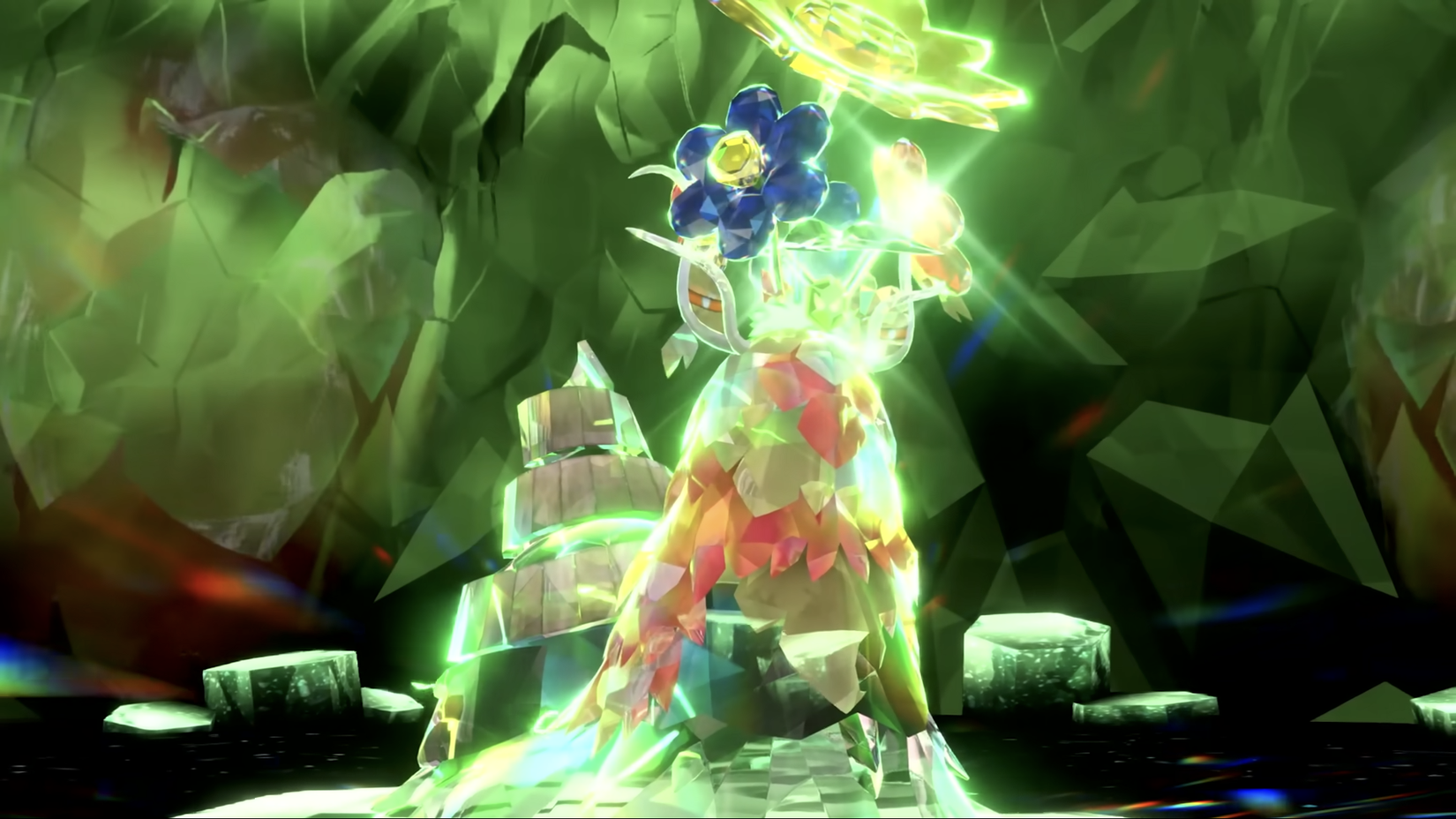Wo-chien brilhante em Pokemon Scarlet e tesouros brilhantes de Ruin Raid de Violet.