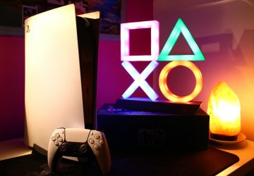 a video game console sitting on top of a table