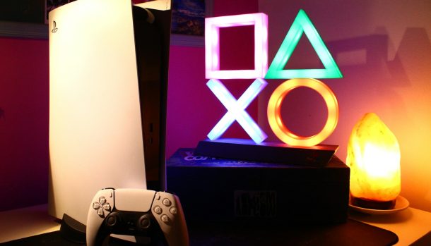 a video game console sitting on top of a table