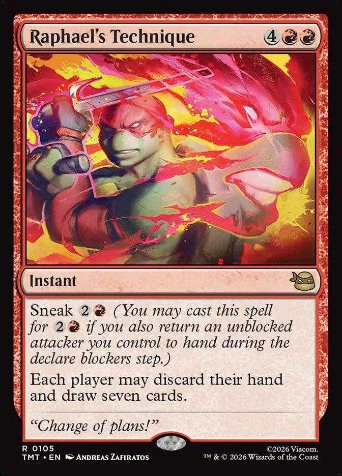 Cartão MTG TMNT Técnica de Raphael