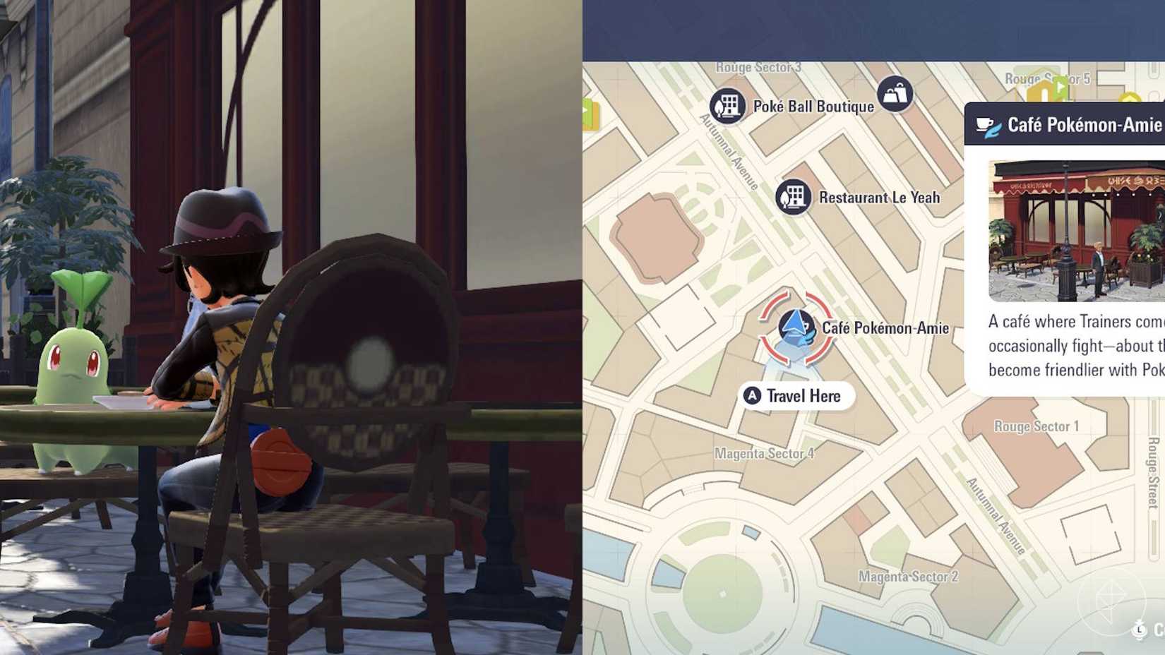 A localização do Friendship Checker em Pokémon Legends ZA