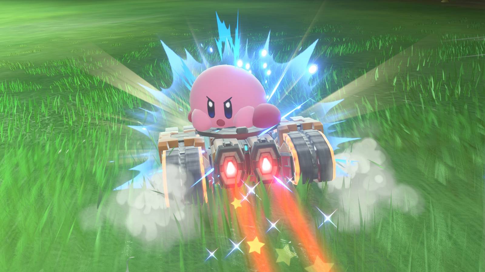 Uma captura de tela de Kirby Air Riders