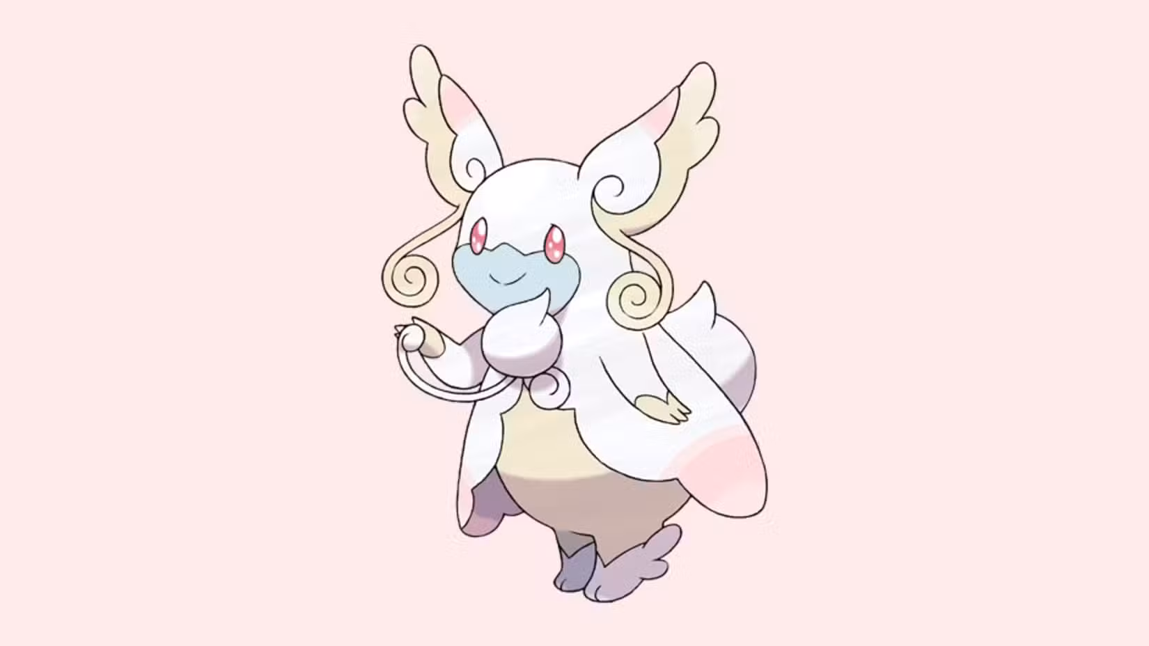 Mega Audino em fundo rosa