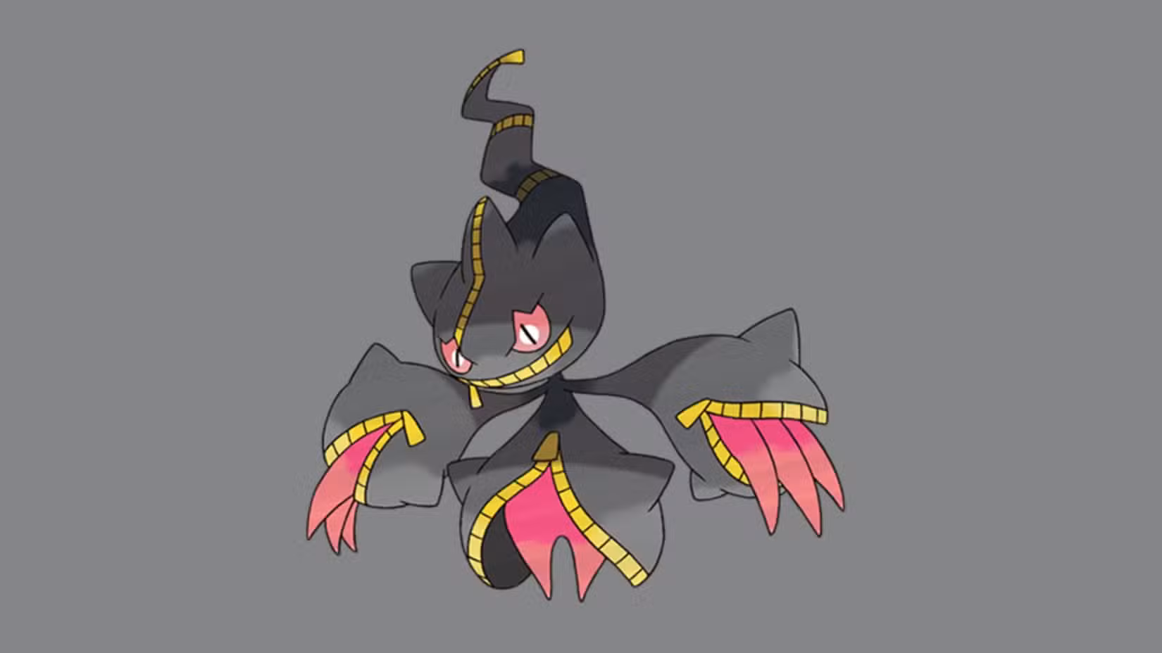 Mega Banette em um fundo cinza