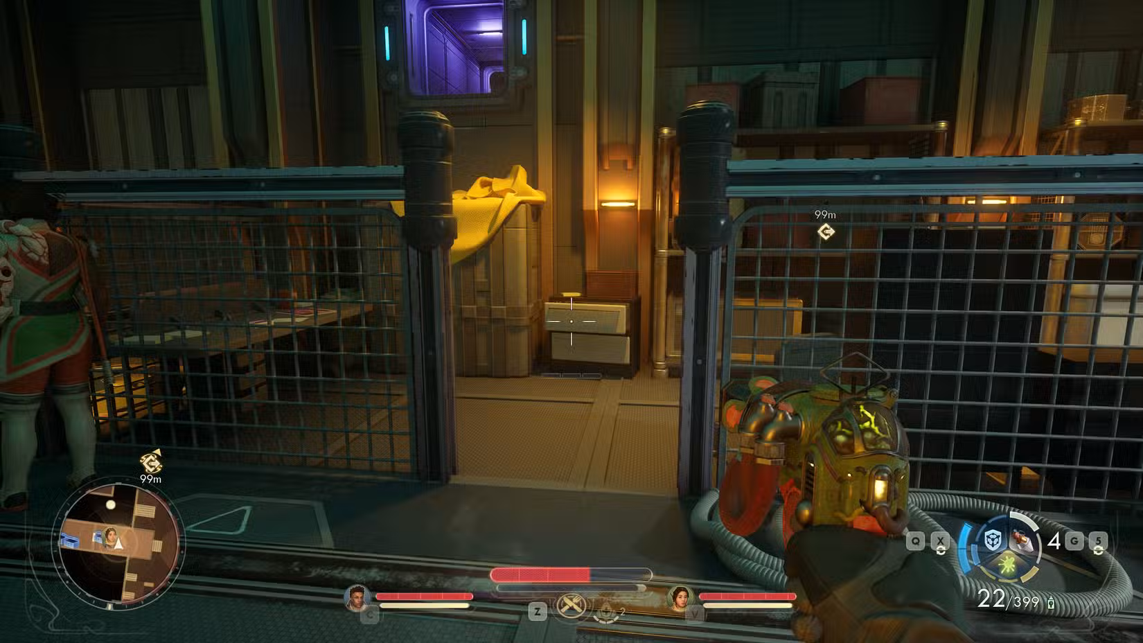 O cartão-chave em branco e a ventilação para a ala oeste da Estação Vox em Outer Worlds 2