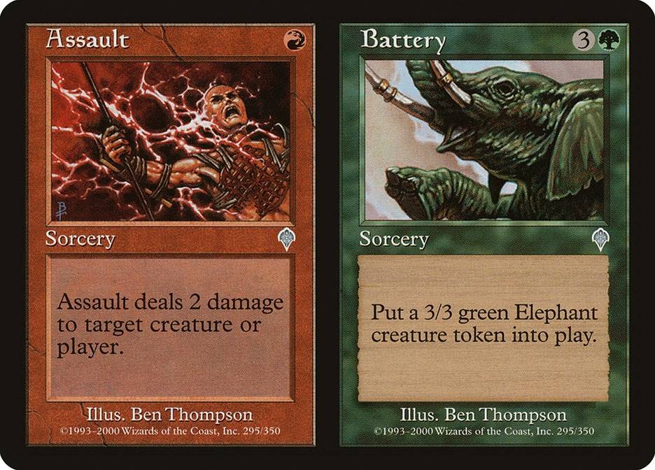 Cartão de divisão MTG: Assault e Bateria