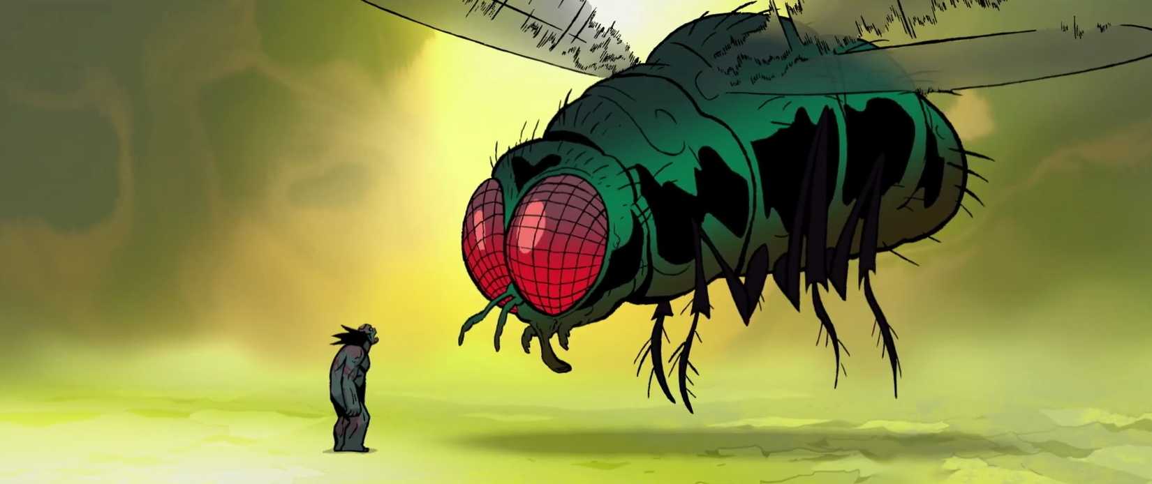 Zombie Spear encontra uma mosca gigante na 3ª temporada de Primal