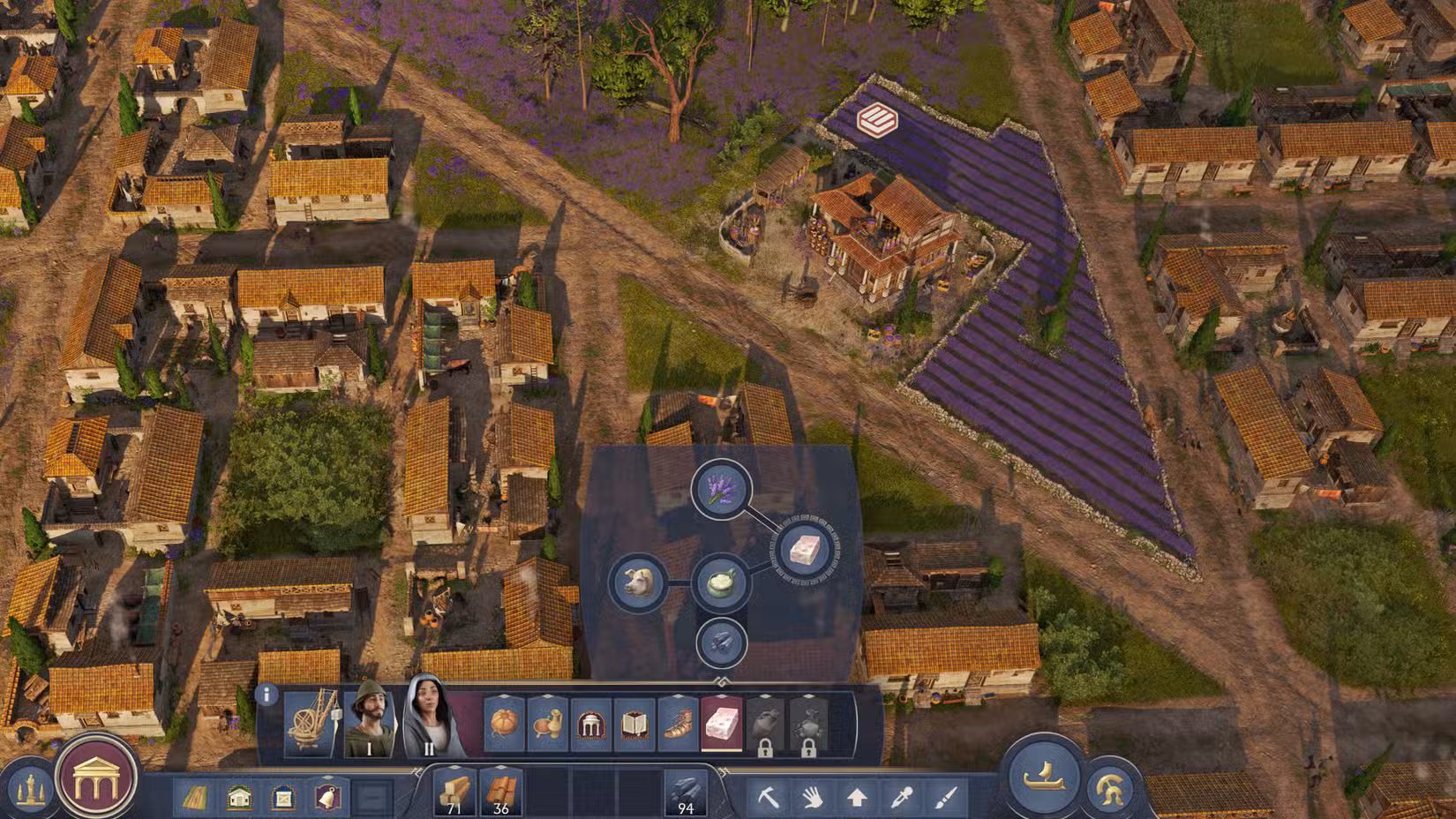 Uma pequena fazenda de lavanda em Anno 117: Pax Romana.