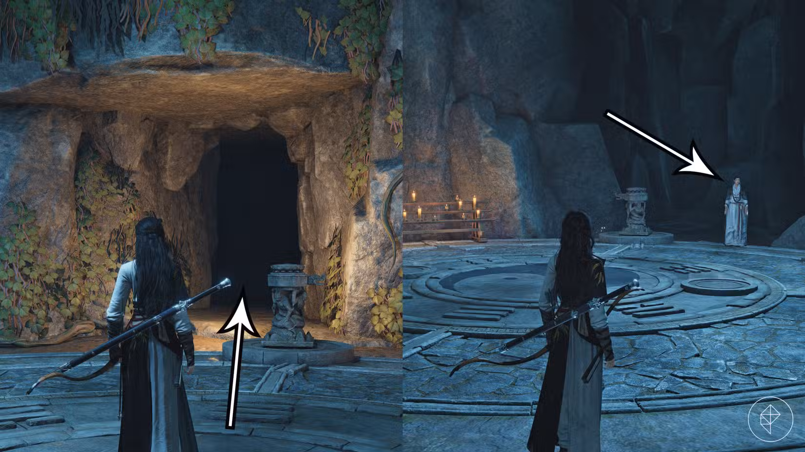 A primeira parte da missão Cries in the Distance em Where Winds Meet.