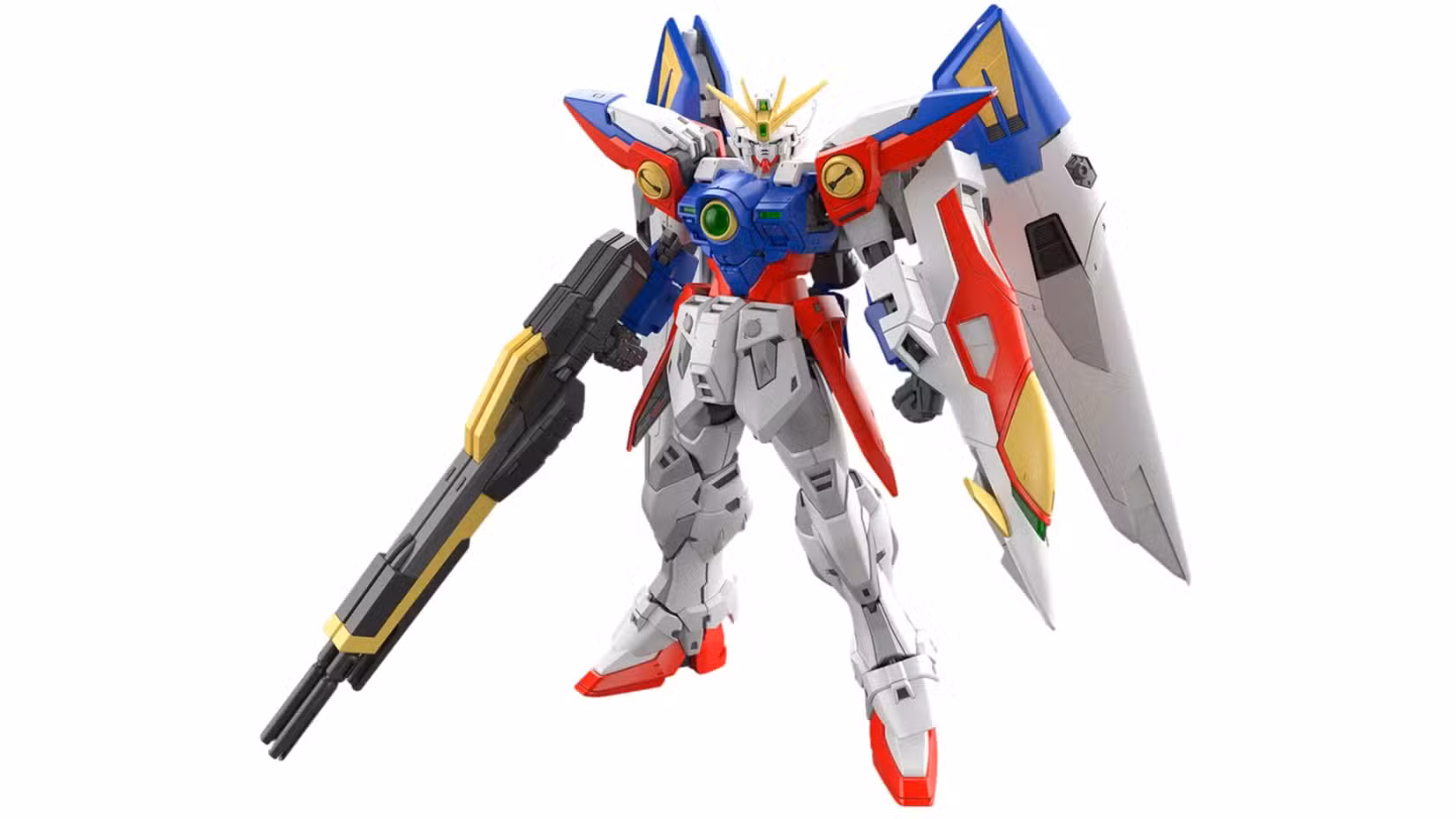 Estatueta de Gundam em um fundo branco