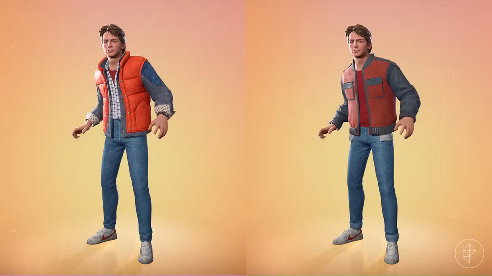 Skins de Marty McFly e Future Marty do Fortnite Chapter 7 Season 1 Battle Pass.