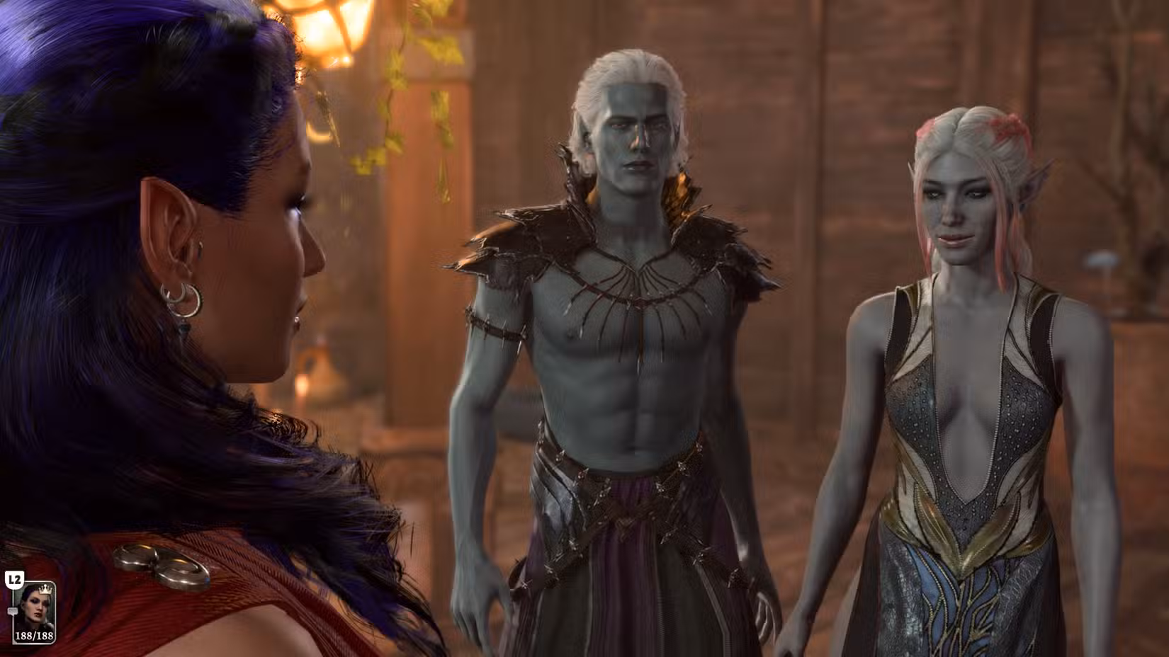 Os gêmeos drow, vistos no bordel de Baldur's Gate 3.