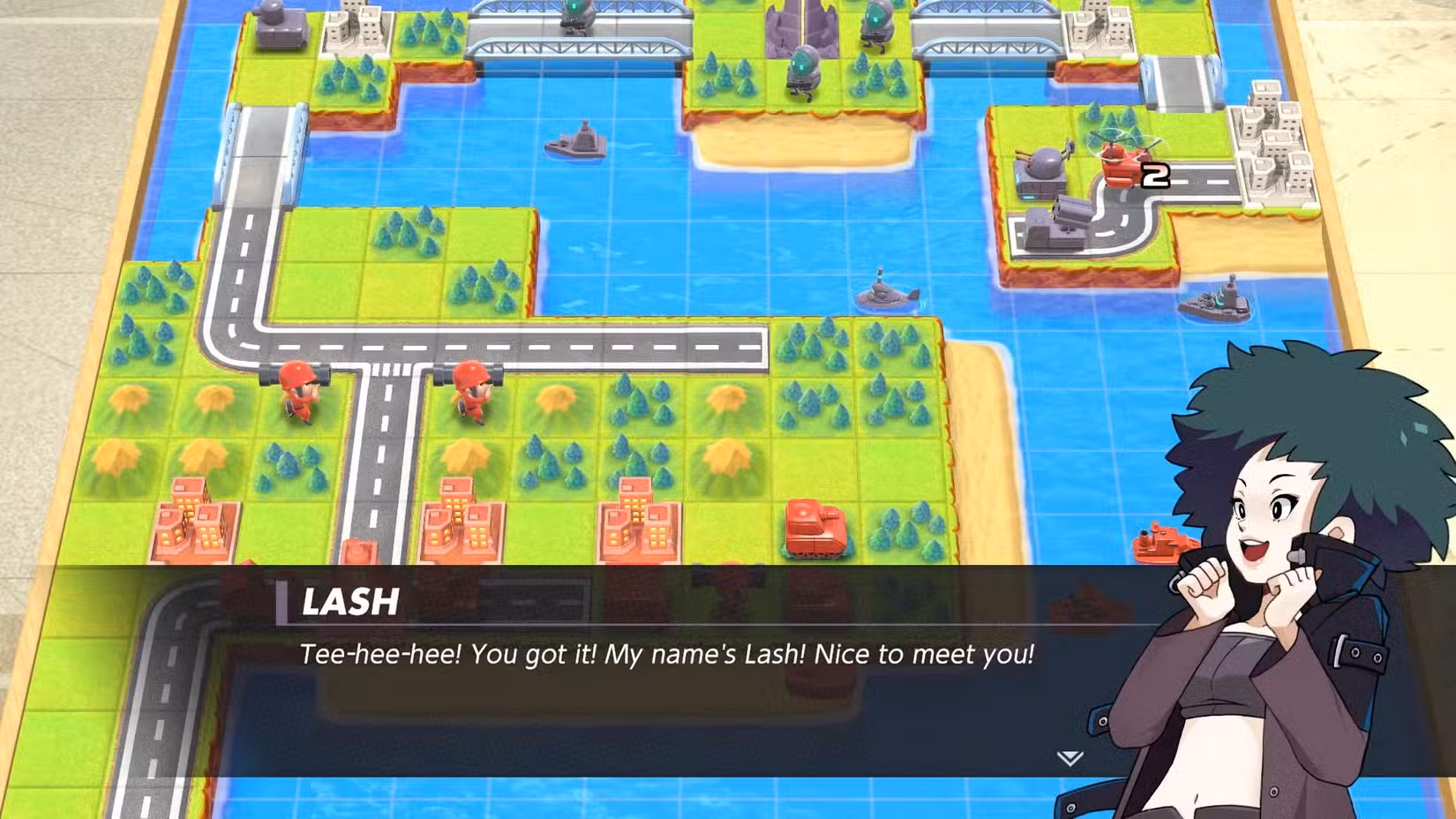 Black Hole CO Lash se apresenta em uma foto do Advance Wars 1+2 Re-Boot Camp