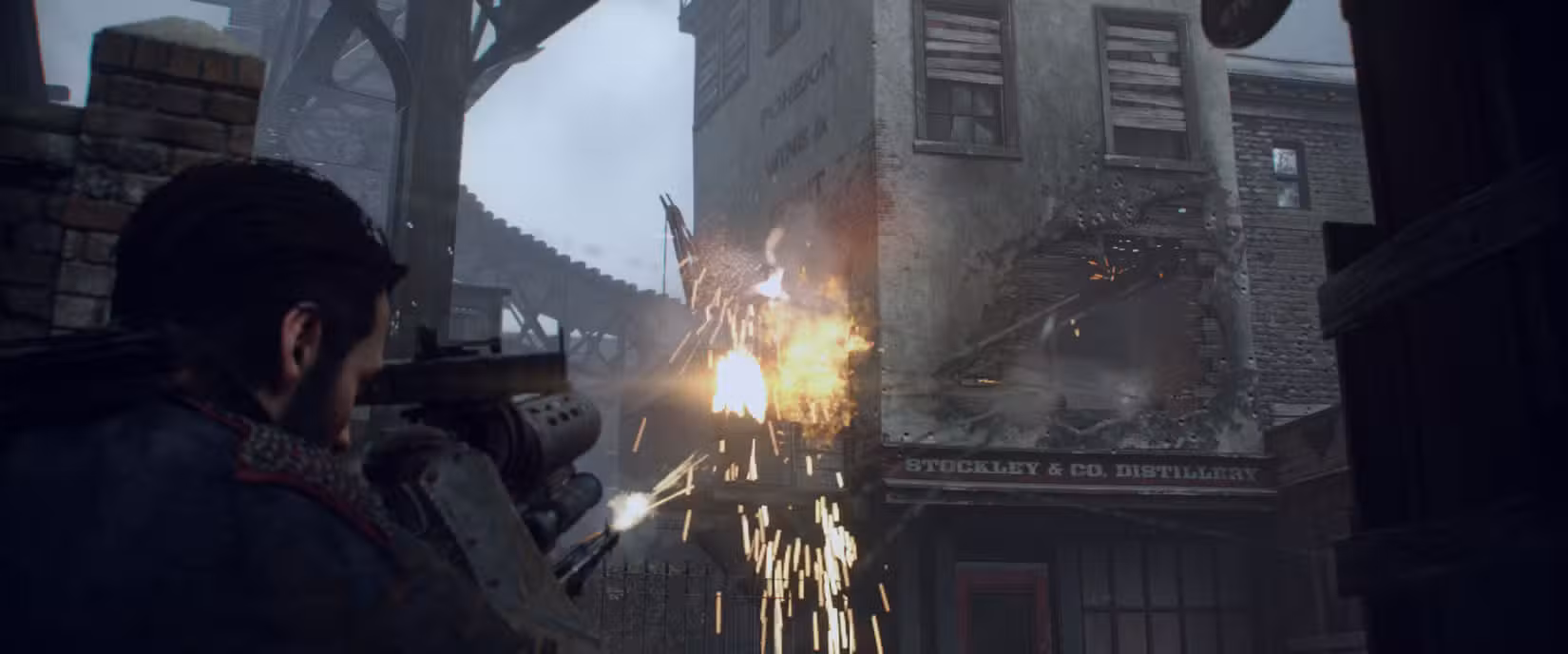 Incendiando termite em uma captura de tela de The Order: 1886