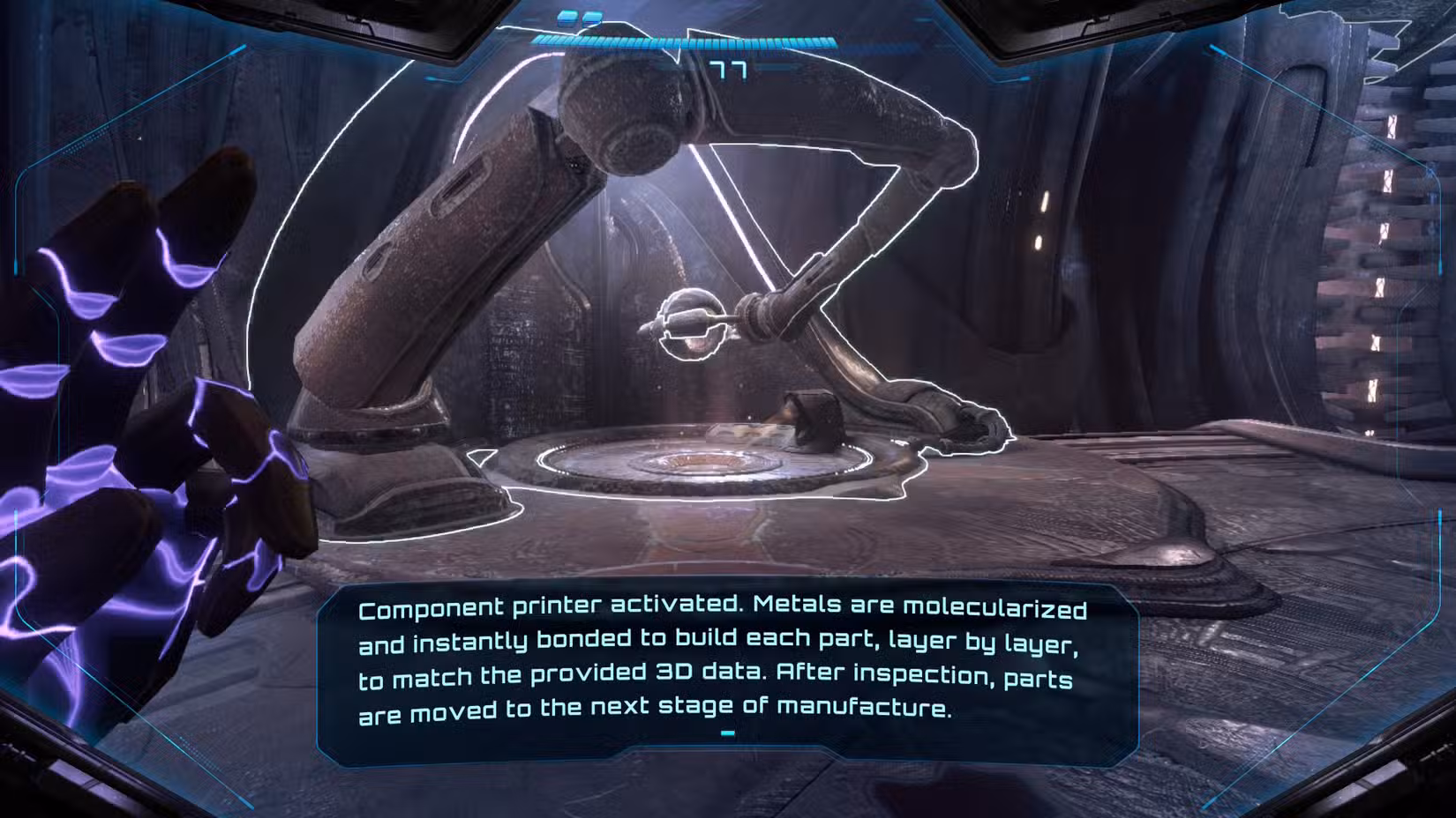 Uma entrada de log de varredura em Metroid Prime 4