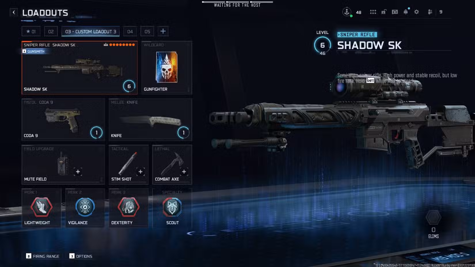 O Shadow SK em Black Ops 7 com a classe listada neste guia.