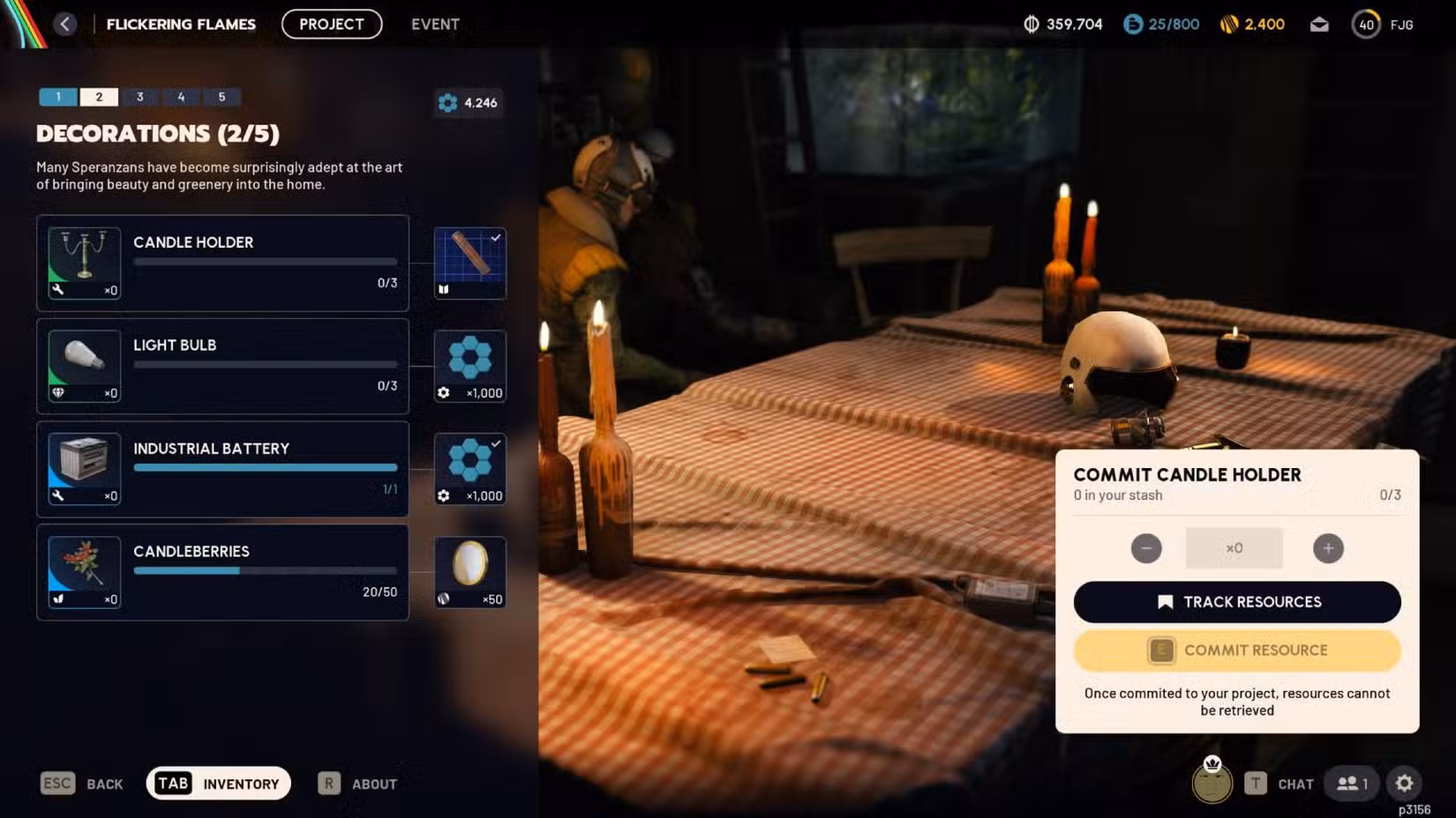 A segunda etapa do projeto Flickering Flames em Arc Raiders.