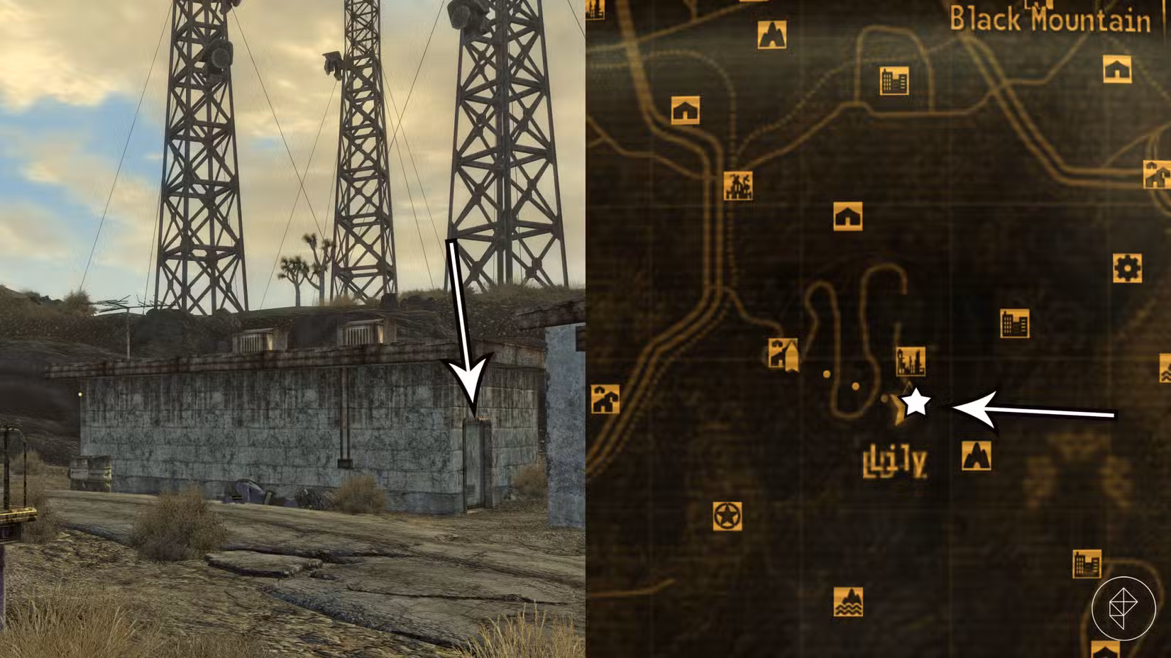 Localização de Raul em Fallout: New Vegas.