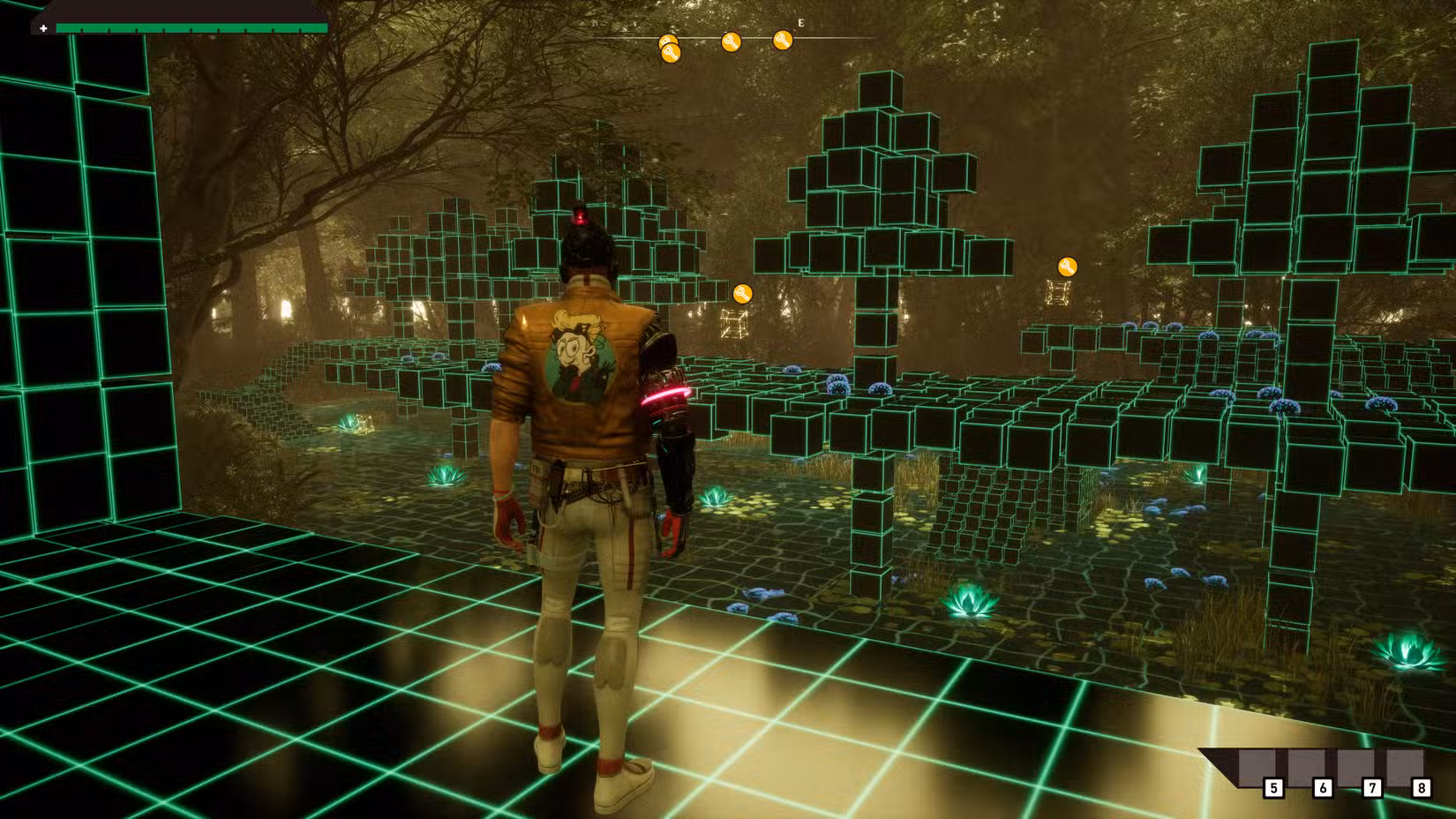 Cubos estranhos e brilhantes em Romeo Is a Dead Man.