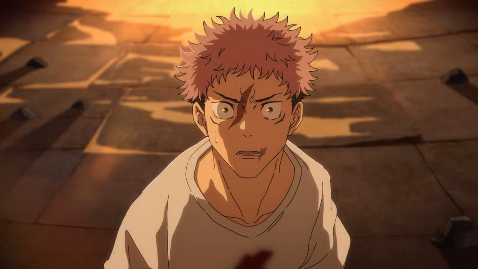 Yuji parece traumatizado após o Incidente de Shibuya na 3ª temporada de Jujutsu Kaisen