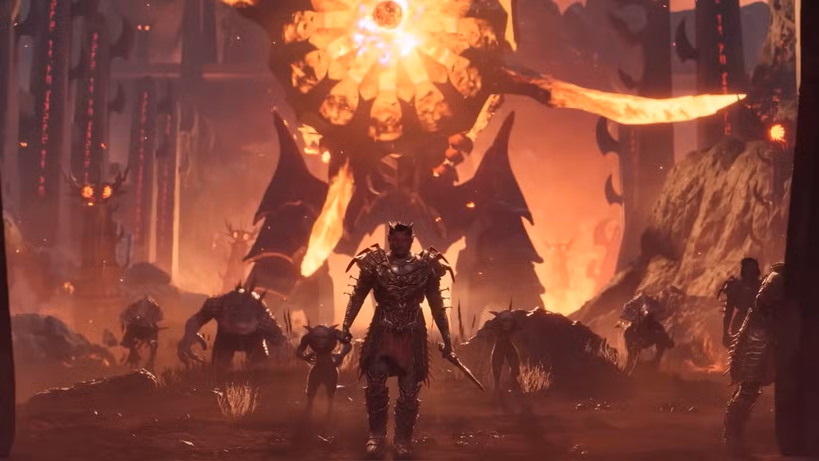 A cena de abertura de The Elder Scrolls 4: Oblivion.