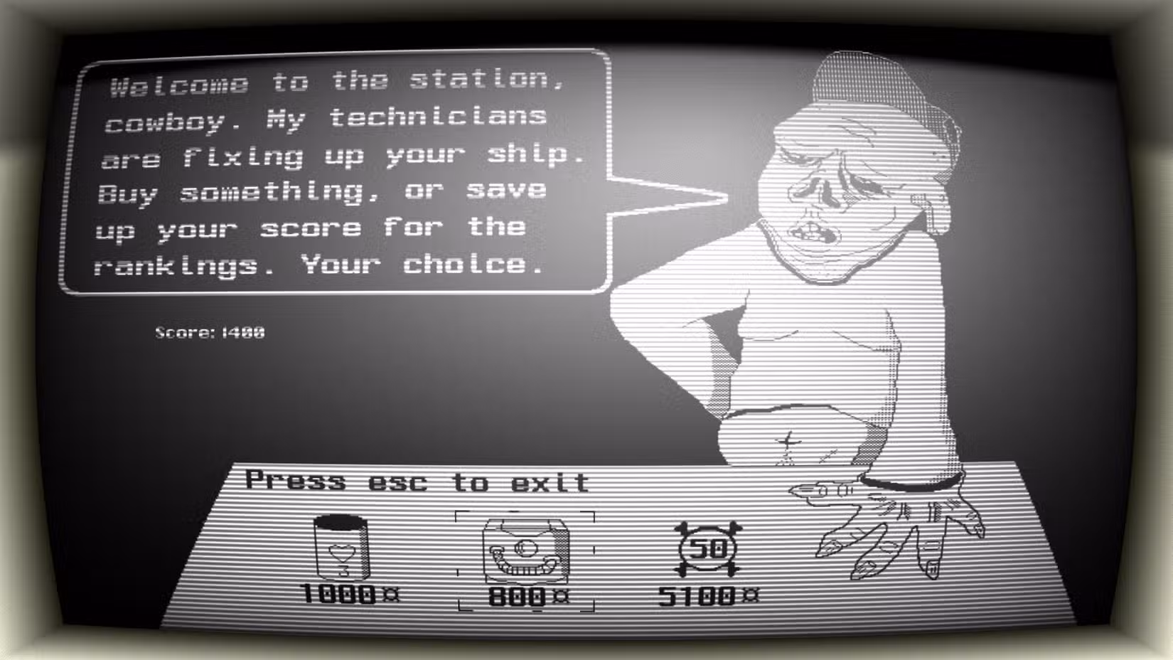 A interface do computador de After Hours, um jogo ARG de quebra-cabeça no Steam onde os jogadores examinam arquivos para resolver um mistério.