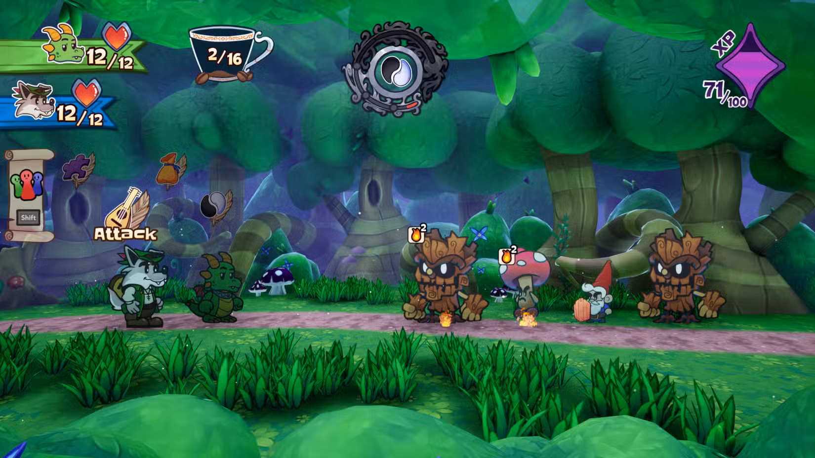 Um jogador entra em combate em Escape From Ever After.