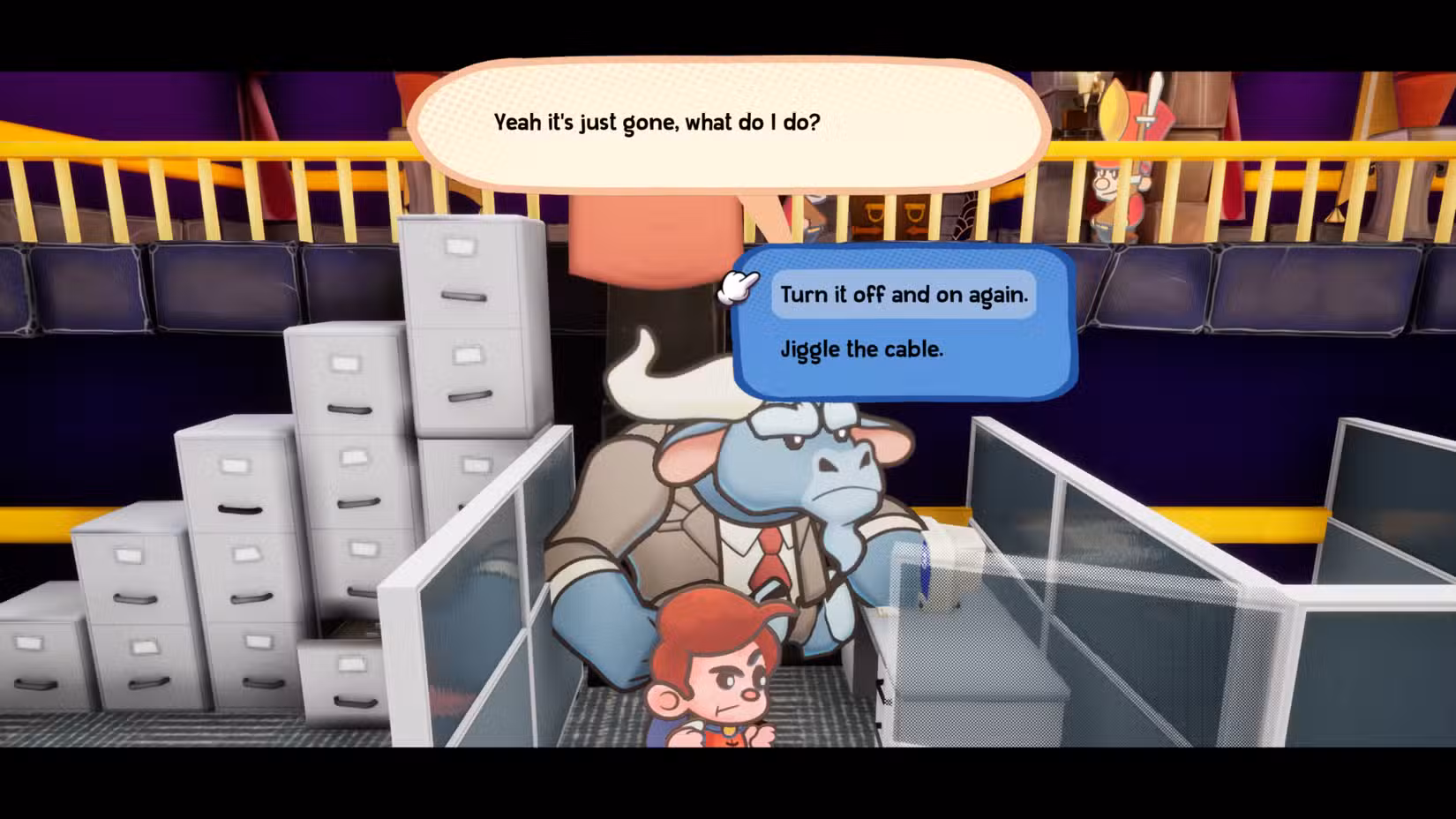 Flynt ajuda um personagem de conto de fadas em Escape From Ever After.