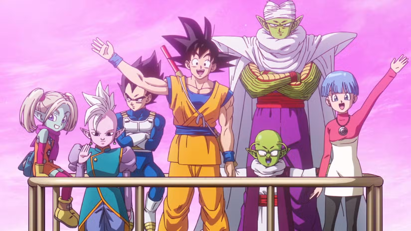 O elenco de Dragon Ball Daima se despedindo.